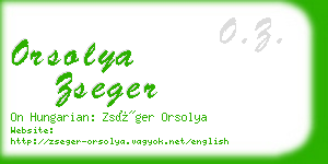orsolya zseger business card